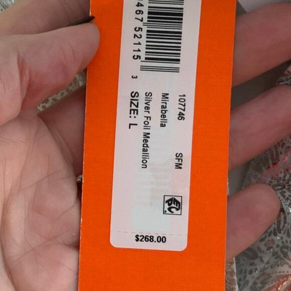 jude connally eliza dress silver nwt size large - Picture 4 of 9